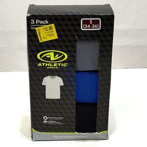 Athletic Works Ultra Lite Mesh Crew Tee 3-Pack Moisture Wicking Men's S (34-36)
